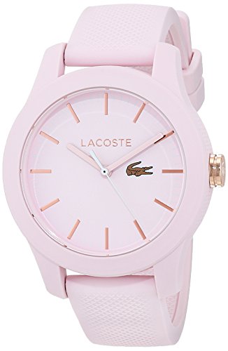 Lacoste Damen Datum klassisch Quarz Uhr mit Silikon Armband 2001003 - 1