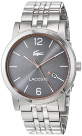 Lacoste Herren Datum klassisch Quarz Uhr mit Edelstahl Armband 2010927 - 1