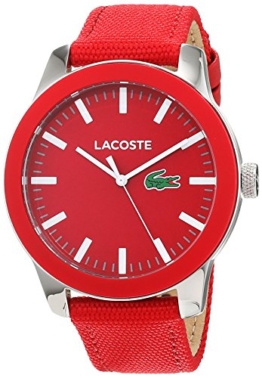 Lacoste Herren Datum klassisch Quarz Uhr mit Stoff Armband 2010920 - 1