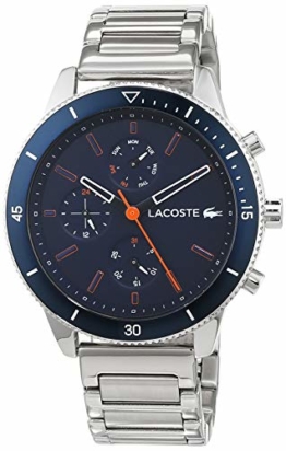 Lacoste Herren Multi Zifferblatt Quarz Uhr mit Edelstahl Armband 2010995 - 1