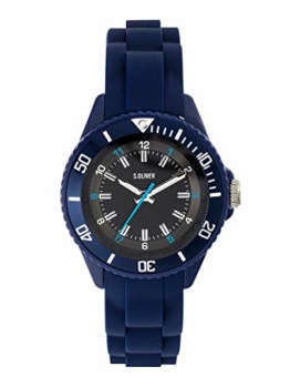 s.Oliver Time Unisex Kinder Analog Quarz Uhr mit Silikon Armband SO-3638-PQ - 1