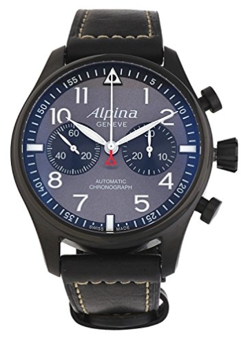 Alpina 1883 GENEVE Herren Armbanduhr Startimer Pilot AutomatiK Chronograph Limited Edition schwarz AL-860GB4FBS6 - 2