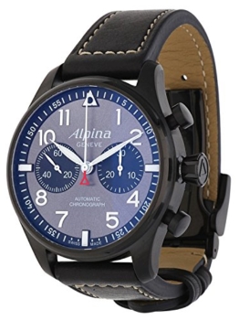 Alpina 1883 GENEVE Herren Armbanduhr Startimer Pilot AutomatiK Chronograph Limited Edition schwarz AL-860GB4FBS6 - 1