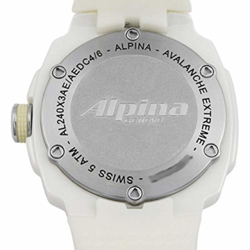 Alpina Avalanche Damen-Armbanduhr 45mm Weiß Schweizer Quarz AL-240MPWD3AEDC4 - 6