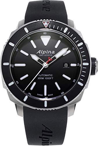 Alpina Herren Analog Automatik Uhr mit Gummi Armband AL-525LBG4V6 - 1