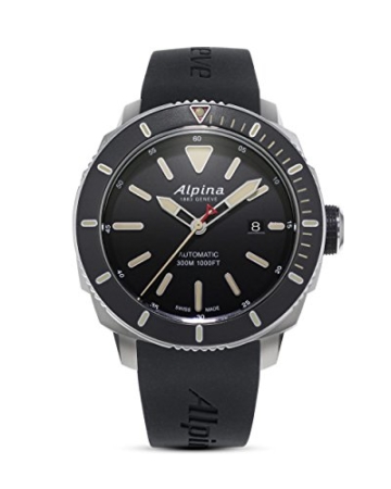Alpina Herren Analog Automatik Uhr mit Gummi Armband AL-525LGG4V6 - 1