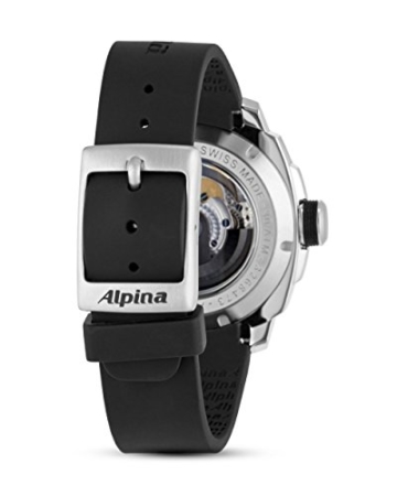 Alpina Herren Analog Automatik Uhr mit Gummi Armband AL-525LGG4V6 - 4