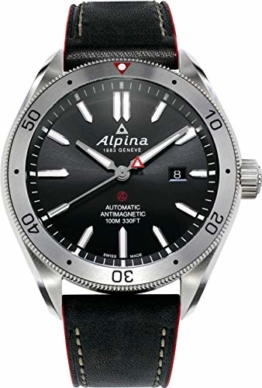 Alpina Herren Analog Automatik Uhr mit Leder Armband AL-525BS5AQ6 - 1