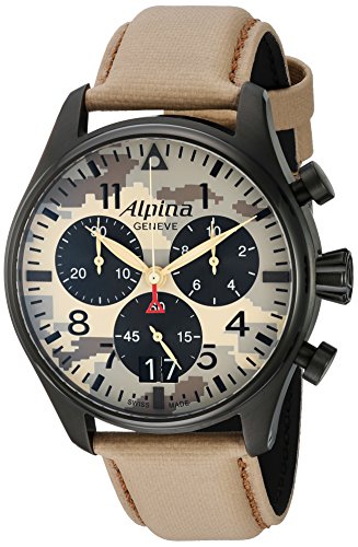 Alpina Herren-Armbanduhr 44mm Armband Nylon Schweizer Quarz AL-372MLY4FBS6 - 1