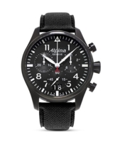 Alpina Herren Chronograph Quarz Uhr mit Leder Armband AL-372B4FBS6 - 1