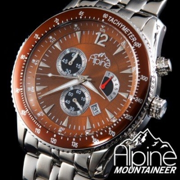 Alpine Mountaineer Koenigsspitze KS-Br Elegante Herrenuhr Massives GehÃ¤use - 4