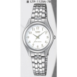 Casio Damen-Armbanduhr Analog Edelstahl silber LTP-1129A-7BEF - 1