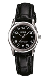 CASIO Damen-Armbanduhr Analog Quarz Leder LTP-V001L-1 - 1