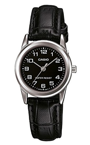 CASIO Damen-Armbanduhr Analog Quarz Leder LTP-V001L-1 - 1
