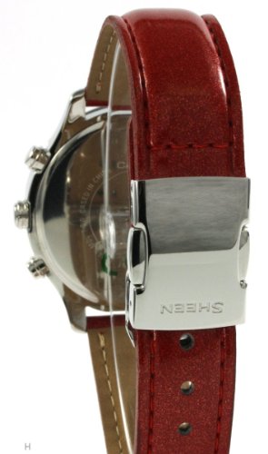 Casio Damen-Armbanduhr Chronograph Quarz Leder SHE-5020L-4AEF - 3