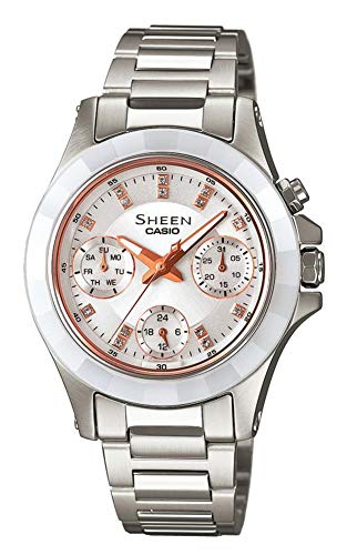 Casio Damen-Armbanduhr Sheen Analog Quarz Edelstahl SHE-3503SG-7AER - 1