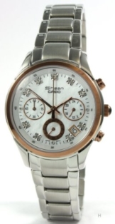 Casio Damen-Armbanduhr XS Chronograph Quarz Edelstahl SHN-5003PS-7AEF - 1