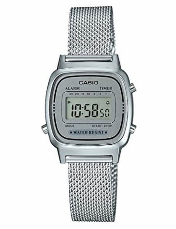 Casio Damen Digital Quarz Uhr mit massives Edelstahl Armband LA670WEM-7EF - 1
