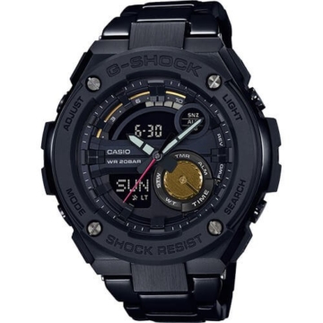 Casio GST-200RBG-1AER horloge heren - zwart - edelstaal PVD zwart - 1