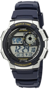 Casio Herren-'10 Jahres Batterie' Quarz Kunstharz Automatik Uhr, Farbe: Blau (Modell: ae1000 W-2av) - 1