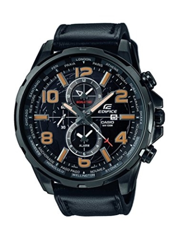 CASIO Herren Chronograph Quarz Uhr mit Leder Armband EFR-302L-1AVUEF - 2