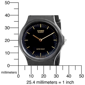 Casio MQ24–1E Herren-Armbanduhr, Schwarz, Kunstharz, Quarzuhr mit schwarzem Zifferblatt - 2
