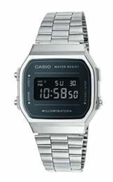 Casio Unisex Erwachsene Digital Quarz Uhr mit Edelstahl Armband A168WEM-1EF - 1