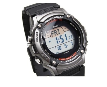 Casio W-S200H-1A Herren-Armbanduhr, automatisch, digital, Armband aus schwarzem Kunstharz - 3