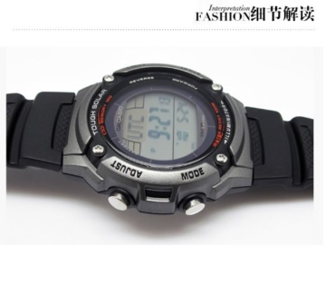 Casio W-S200H-1A Herren-Armbanduhr, automatisch, digital, Armband aus schwarzem Kunstharz - 4