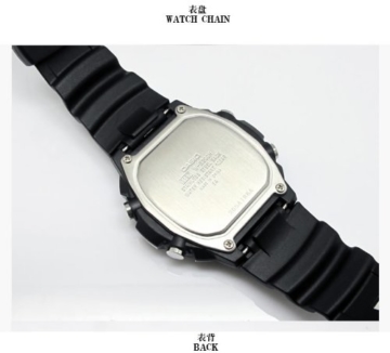 Casio W-S200H-1A Herren-Armbanduhr, automatisch, digital, Armband aus schwarzem Kunstharz - 6