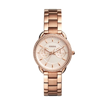 Fossil Damen Analog Quarz Uhr mit Edelstahl Armband ES4264 - 1