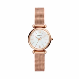 Fossil Damen Analog Quarz Uhr mit Edelstahl Armband ES4433 - 1