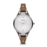 Fossil Damen analog Quarz Uhr mit Leder Armband ES3060 - 1