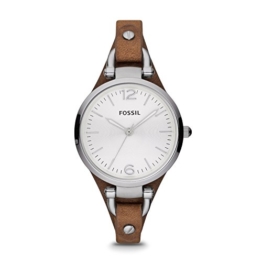 Fossil Damen analog Quarz Uhr mit Leder Armband ES3060 - 1