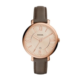 Fossil Damen Analog Quarz Uhr mit Leder Armband ES3707 - 1