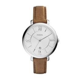 Fossil Damen Analog Quarz Uhr mit Leder Armband ES3708 - 1