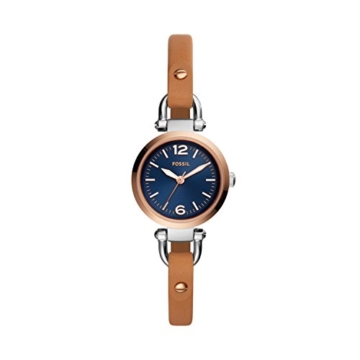 Fossil Damen Analog Quarz Uhr mit Leder Armband ES4277 - 1