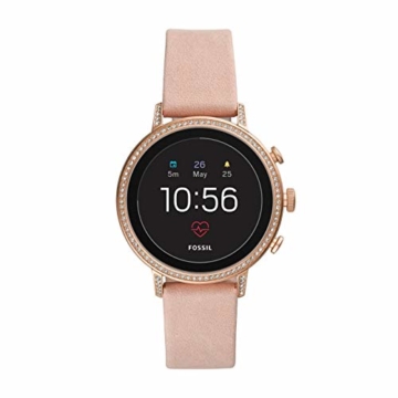 Fossil Damen Digital Smart Watch Armbanduhr mit Leder Armband FTW6015 - 1