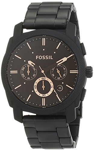 Fossil Herren analog Quarz Uhr mit Edelstahl Armband FS4682 - 1