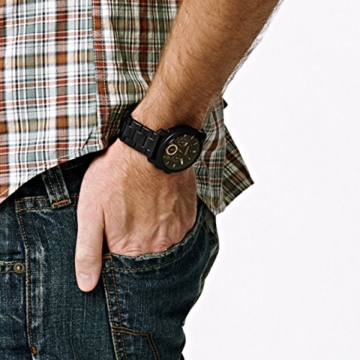 Fossil Herren analog Quarz Uhr mit Edelstahl Armband FS4682 - 4