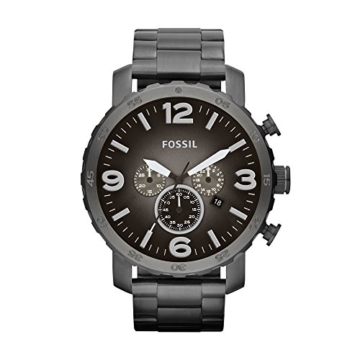 Fossil Herren Analog Quarz Uhr mit Edelstahl Armband JR1437 - 1