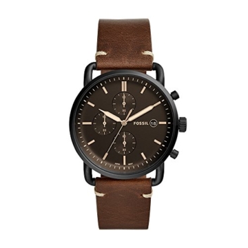 Fossil Herren Analog Quarz Uhr mit Leder Armband FS5403 - 1