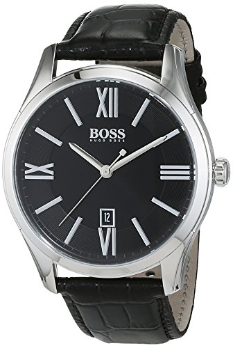 Hugo Boss Herren-Armbanduhr Ambassador Analog Quarz Leder 1513022 - 1