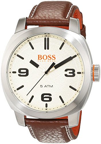 Hugo Boss Orange Cape Town Herren-Armbanduhr Analog mit braunem Leder Armband 1513411 - 1