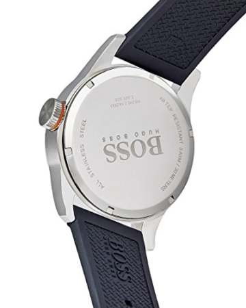 Hugo Boss Orange Paris Herren-Armbanduhr Quartz Analog mit schwarzem Silikon Armband 1513350 - 4