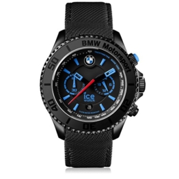 Ice-Watch - BMW Motorsport (steel) Black - Schwarze Herrenuhr mit Lederarmband - Chrono - 001119 (Large) - 1