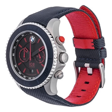 Ice-Watch - BMW Motorsport (steel) Blue Red - Blaue Herrenuhr mit Lederarmband - Chrono - 001122 (Large) - 2