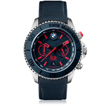 Ice-Watch - BMW Motorsport (steel) Blue Red - Blaue Herrenuhr mit Lederarmband - Chrono - 001122 (Large) - 1