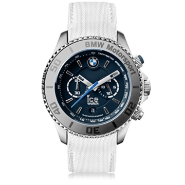 Ice-Watch - BMW Motorsport (steel) White - Weiße Herrenuhr mit Lederarmband - Chrono - 001120 (Large) - 1