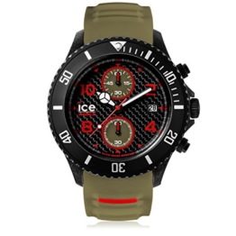 Ice-Watch - ICE carbon Black Khaki - Grüne Herrenuhr mit Silikonarmband - Chrono - 001318 (Extra Large) - 1